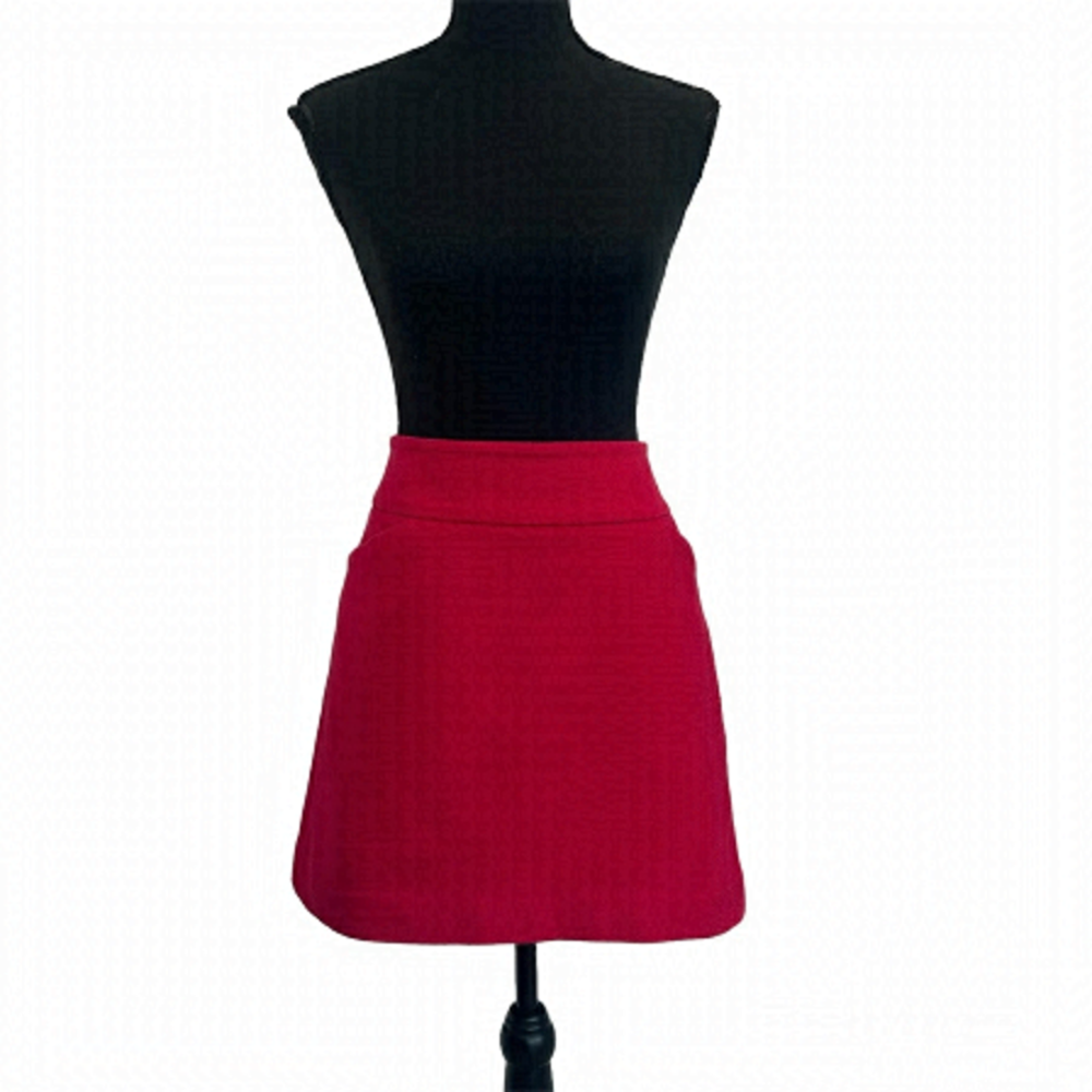 LOFT Fuchsia pink textured mini skirt Sz 6